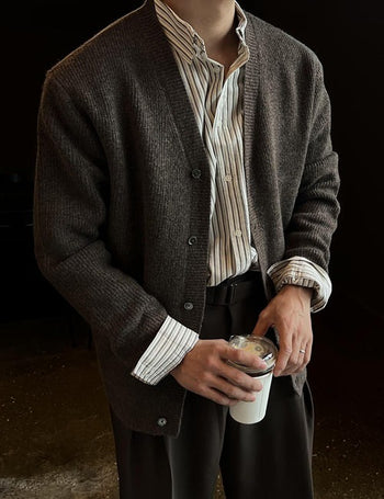 Vanilla Cashmere-like Cardigan (soft fabric)