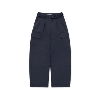 [Moromoro2] Cotton Wide Leg Work Pants with  Belt