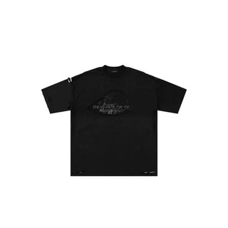 [MASONPRINCE] Coated Distressed Paw Print Top