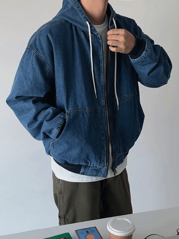 Sonic Puffer Denim Padded Jumper