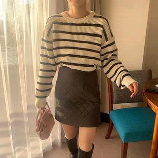 Quilted mini skirt