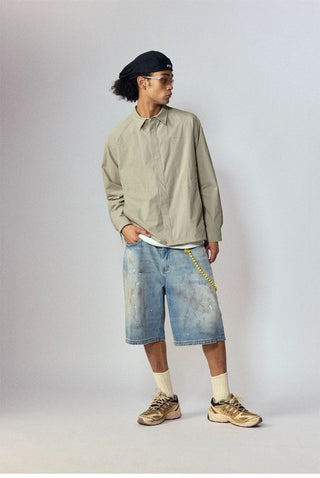 [Monterest] Quick-Dry Relaxed Fit Collared Shirt