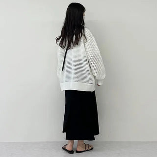 we mesh warmer round knit