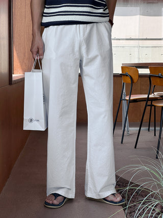 Libero Pigment Linen Long Wide Pants