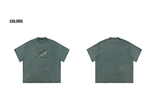 [MASONPRINCE] Distressed Loose Logo T-shirt