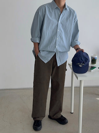 Luel Nylon Pigment Oversized Shirt