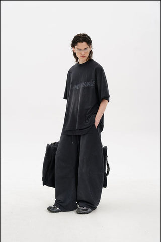 [MASONPRINCE] Double-layer Loose Sweatshirt Set