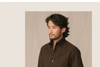 [CULTUM] Italian One-Piece Collar Brushed Shirt
