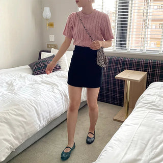 butter twist half sleeve knit