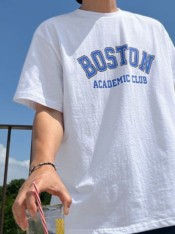 BOSTON Lettering 1/2 T-shirt