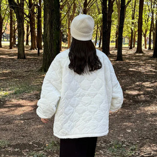Oversized quilted collar jumper