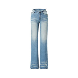 [NOTAWEAR] Wave Washed Slim Straight Jeans
