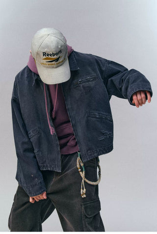 [Monterest] Washed Distressed Work Jacket