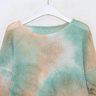 Tie-dye cropped knit