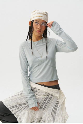 [Monterest] Slim Fit Panel Long Sleeve T-Shirt