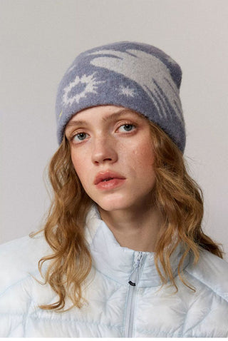 [Monterest] Jacquard Pattern Brushed Knit Beanie