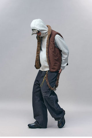 [Monterest] Reversible Fleece Stand Collar Vest