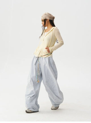 [Monterest] Quick-Dry Burnout Wide Leg Pants