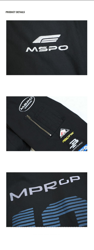 [MASONPRINCE] Boxy Racing Bomber Jacket