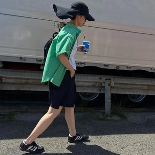 Roll-up half-sleeve shirt