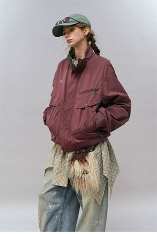 [Monterest] Water-Resistant Stand Collar Work Jacket