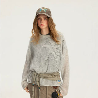 [Monterest] Mohair Blend Openwork Starfish Sweater