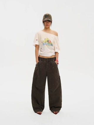 [MASONPRINCE] Paint Splatter Work Pants