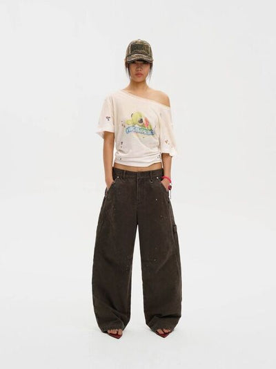 [MASONPRINCE] Paint Splatter Work Pants