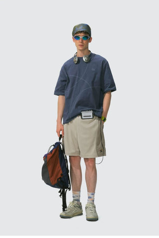 [Monterest] 7A Antibacterial Stitch Panel Relaxed Tee