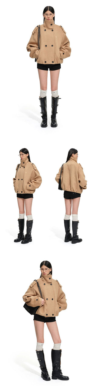 [NOTAWEAR] Straight Mid-waist Stretch Denim  Shorts