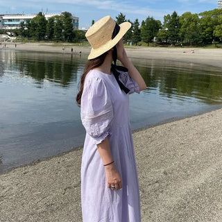 Ribbon boater hat