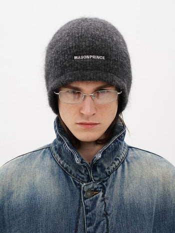 [MASONPRINCE] Wide Brim Mohair Blend Beanie