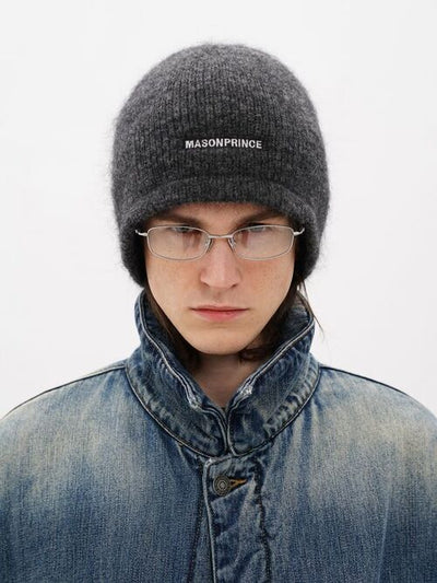 [MASONPRINCE] Wide Brim Mohair Blend Beanie