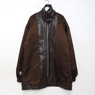 Single Half Leather Jacket