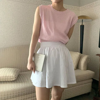A-line cotton flared skirt