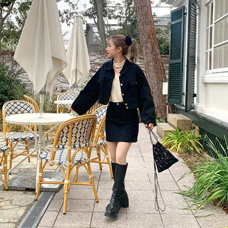 Cotton cropped jacket