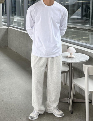 Side-slit ribbed long-sleeve tee (6 colors)