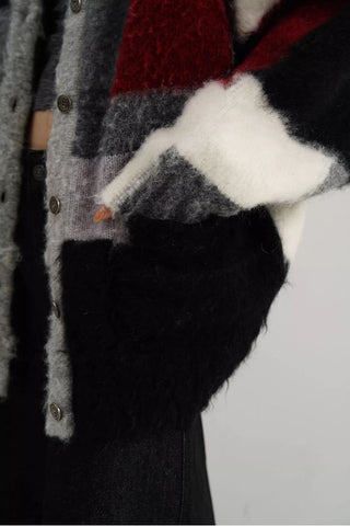 MASONPRINCE Wool Blend Checkered Sweater