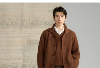 [CULTUM] Wool Collar Button Cardigan
