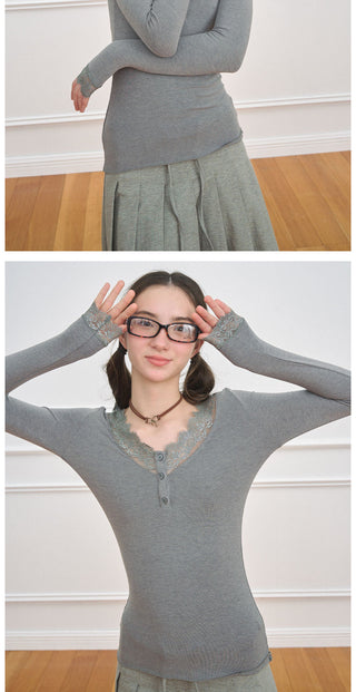 [NECY] V Neck Tops