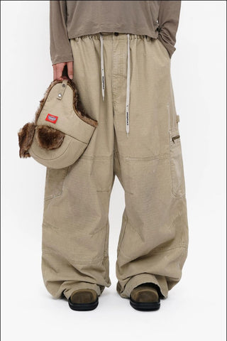 [MASONPRINCE] Textured Cotton Baggy Work Pants