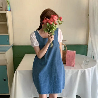 Denim mini dress