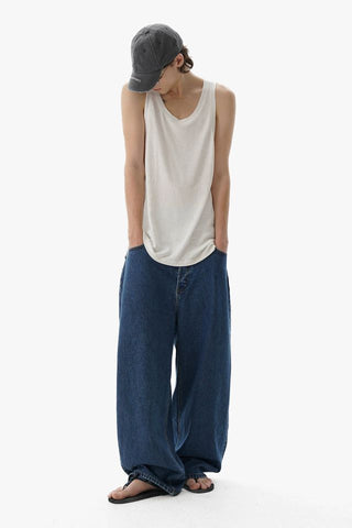[MASONPRINCE] Washed Ribbed  Sleeveless Top
