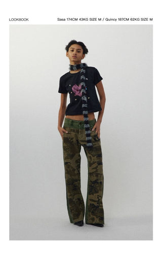 CONP Camouflage patchwork pants (olive)