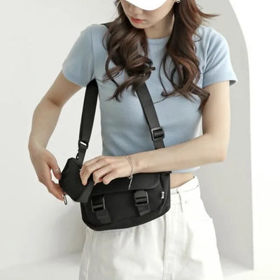 Forty Double Belt Mini Crossbody Bag