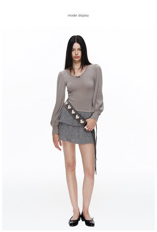 [NECY] Love Embroidered Suede Belt (2color)