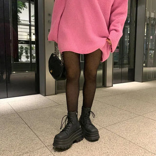 Polka dot sheer stockings