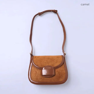 Suede shoulder bag