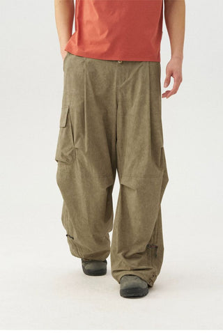 [Monterest] Washed Pleated Parachute Pants