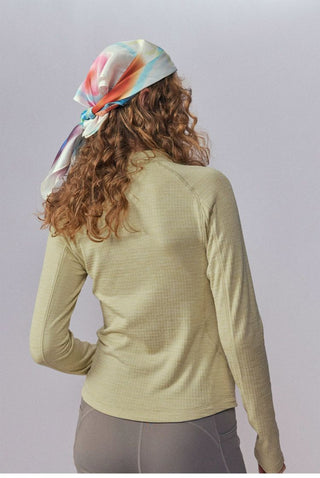 [Monterest] Fleece-Lined Half-Zip Long Sleeve Tee